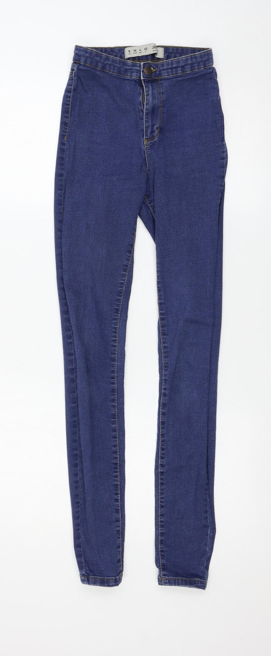 Denim & Co. Womens Blue   Skinny Jeans Size 8 L28 in