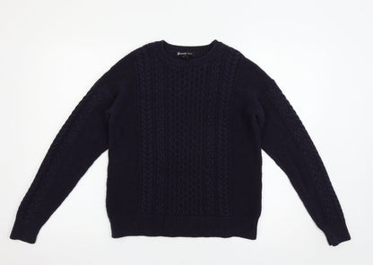 Womens UK Size S Mango Blue Pullover Jumper