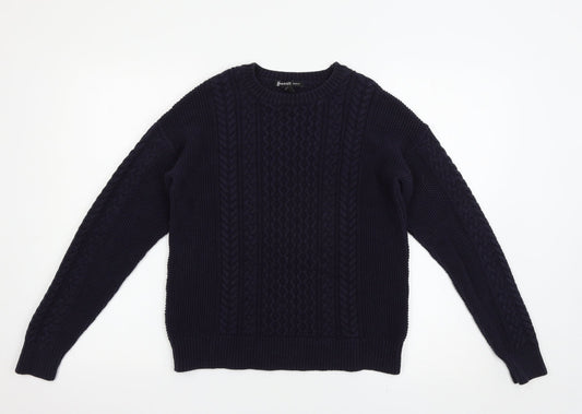 Womens UK Size S Mango Blue Pullover Jumper