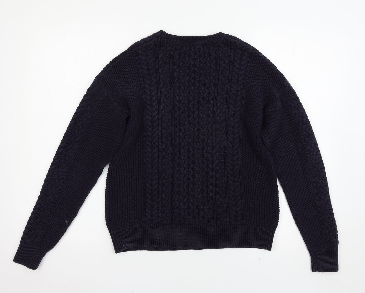 Womens UK Size S Mango Blue Pullover Jumper