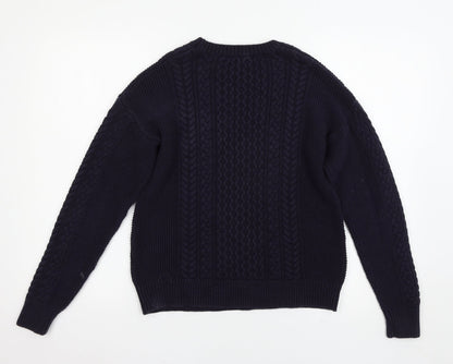 Womens UK Size S Mango Blue Pullover Jumper