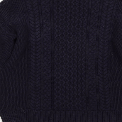 Womens UK Size S Mango Blue Pullover Jumper