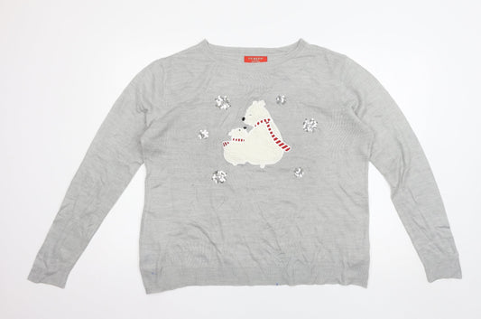 Primark Womens Grey   Pullover Jumper Size L
