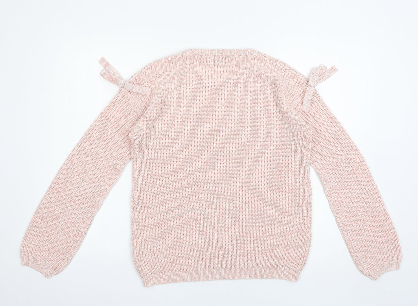 Womens UK Size M Papaya Pink Pullover Jumper