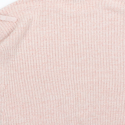 Womens UK Size M Papaya Pink Pullover Jumper