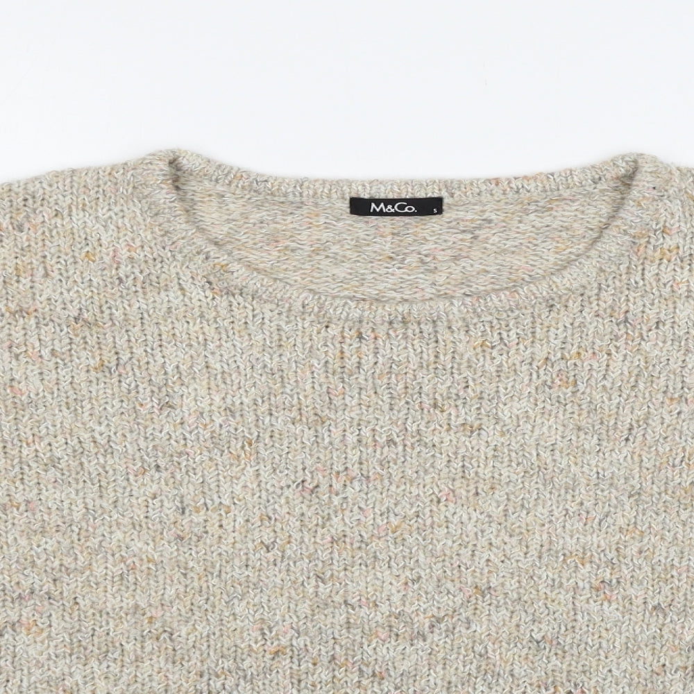 Womens UK Size S M&Co Beige Pullover Jumper