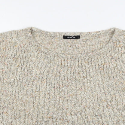 Womens UK Size S M&Co Beige Pullover Jumper