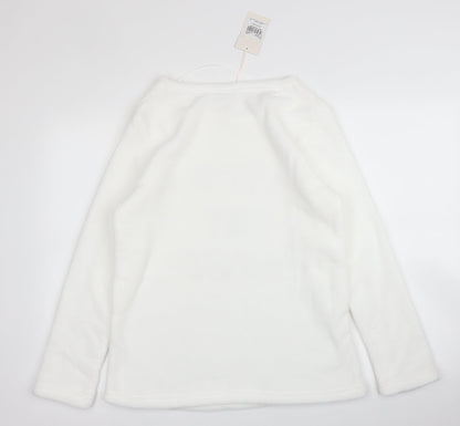 TU Womens White   Pullover Jumper Size 10  - PJ top