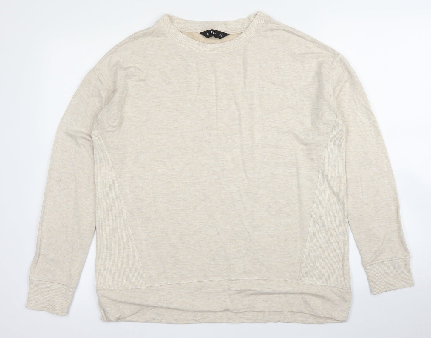 F&F Womens Beige   Pullover Jumper Size 14