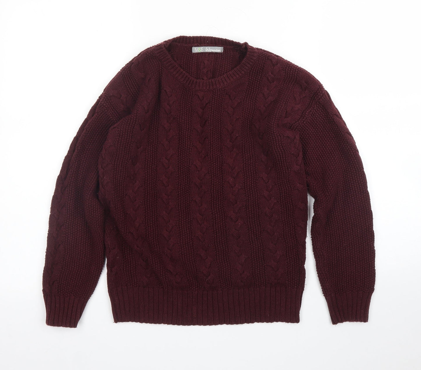 Womens UK Size 8 M&S Purple Pullover Jumper