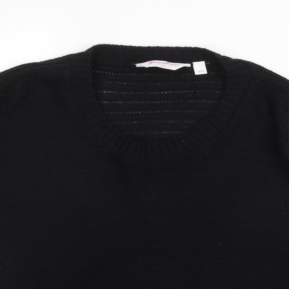 New Look Girls Black   Pullover Jumper Size 14 Years