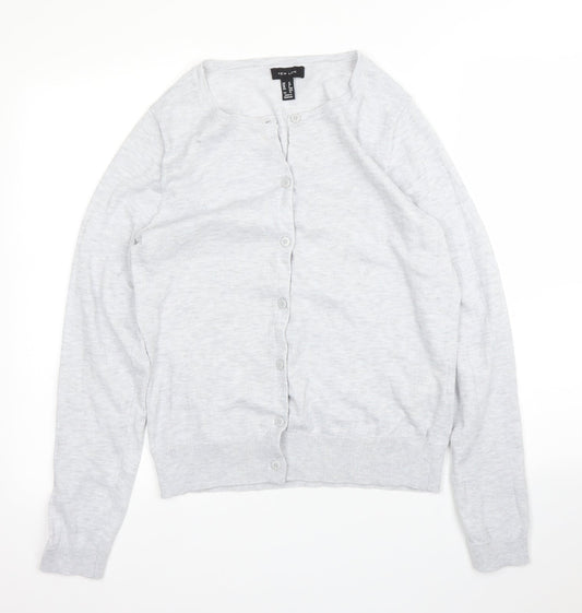 Womens UK Size 12 New Look Grey Cardigan Jumper