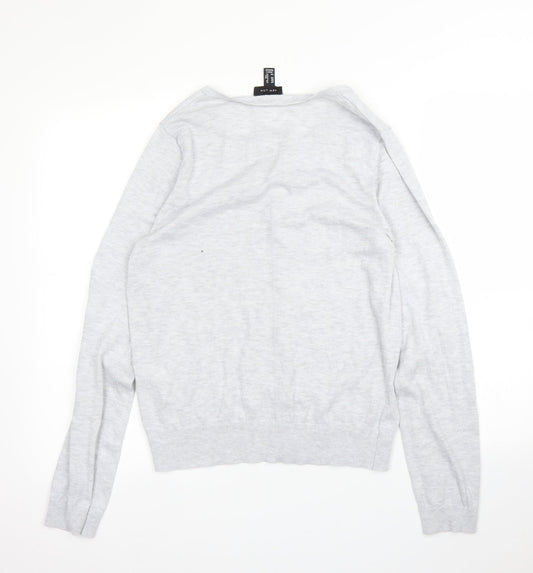 Womens UK Size 12 New Look Grey Cardigan Jumper