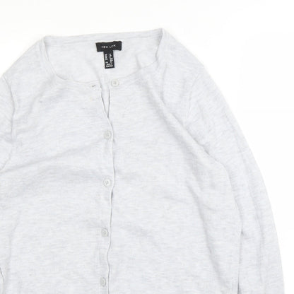 Womens UK Size 12 New Look Grey Cardigan Jumper