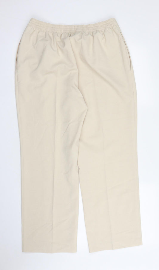 Womens UK Size 16 M&S Regular Fit Capri Beige Trousers