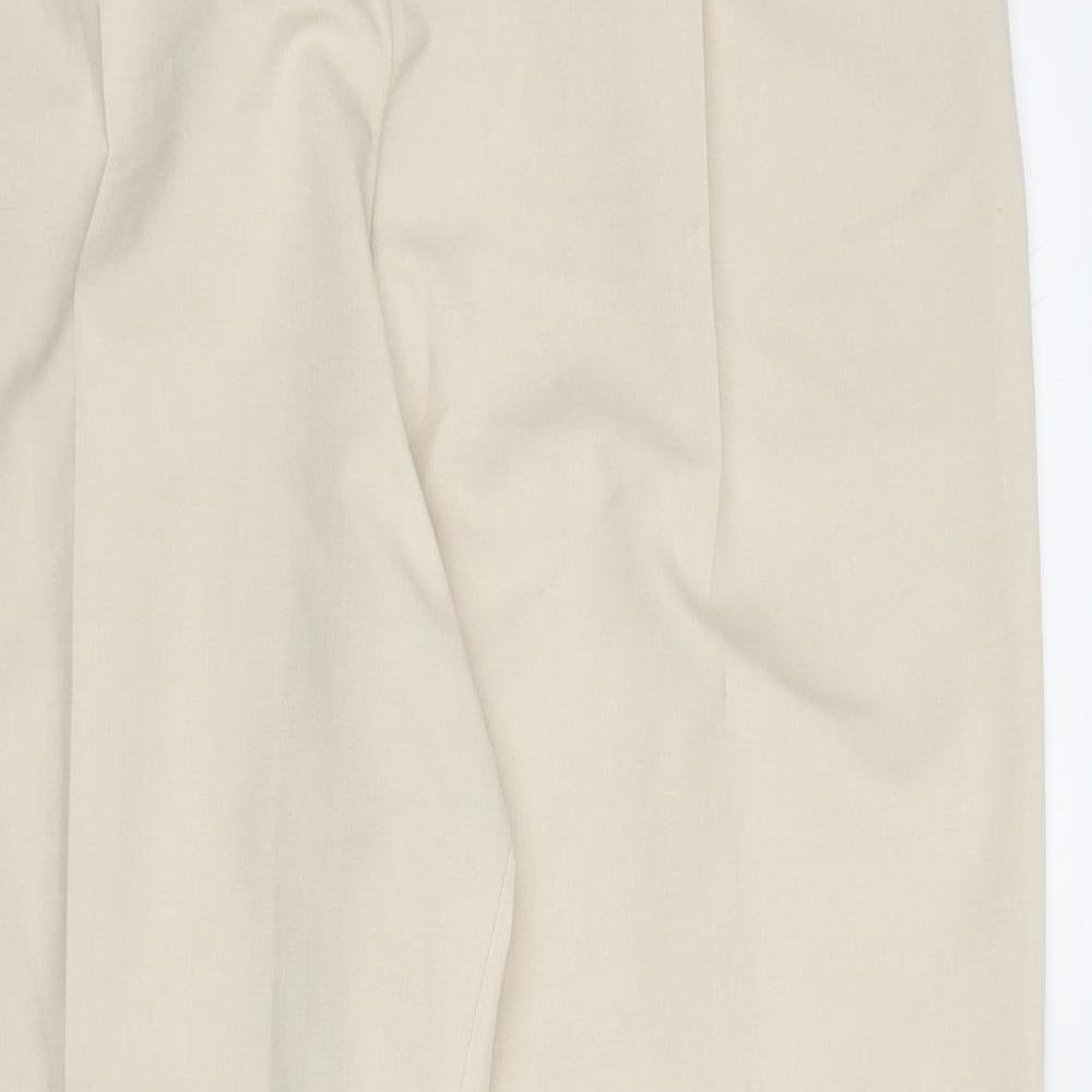 Womens UK Size 16 M&S Regular Fit Capri Beige Trousers