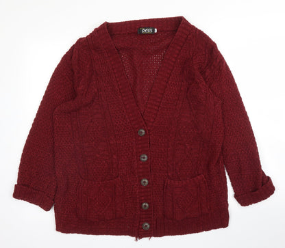 Womens UK Size M Oyisis Purple Cardigan Jumper