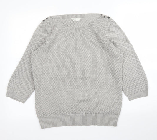 BHS Womens Silver   Pullover Jumper Size 14