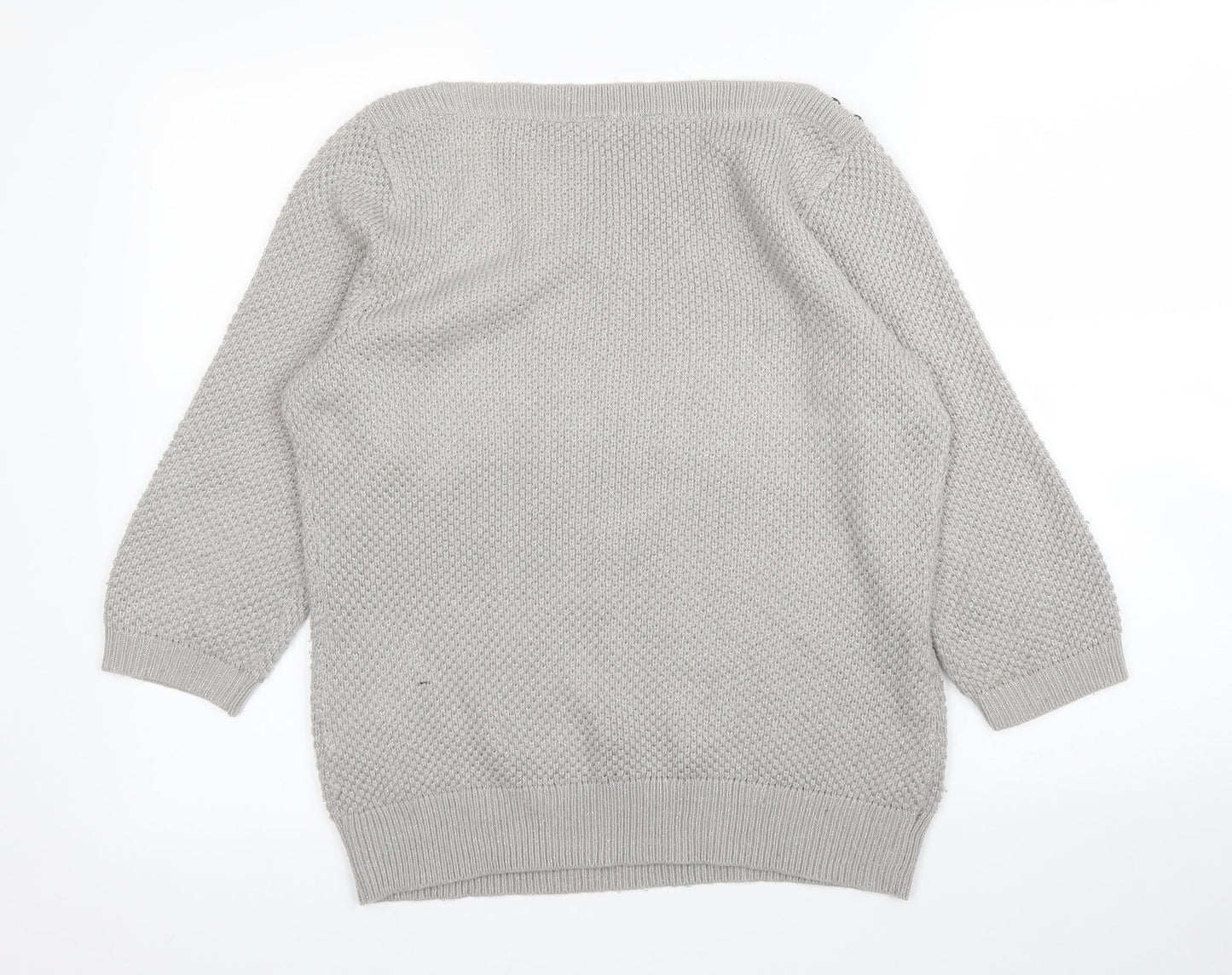 BHS Womens Silver   Pullover Jumper Size 14