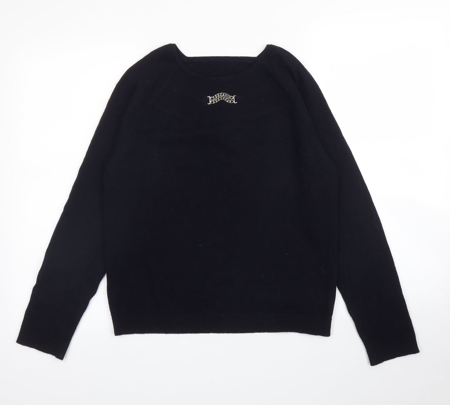 Womens UK Size M Preworn Blue Pullover Jumper