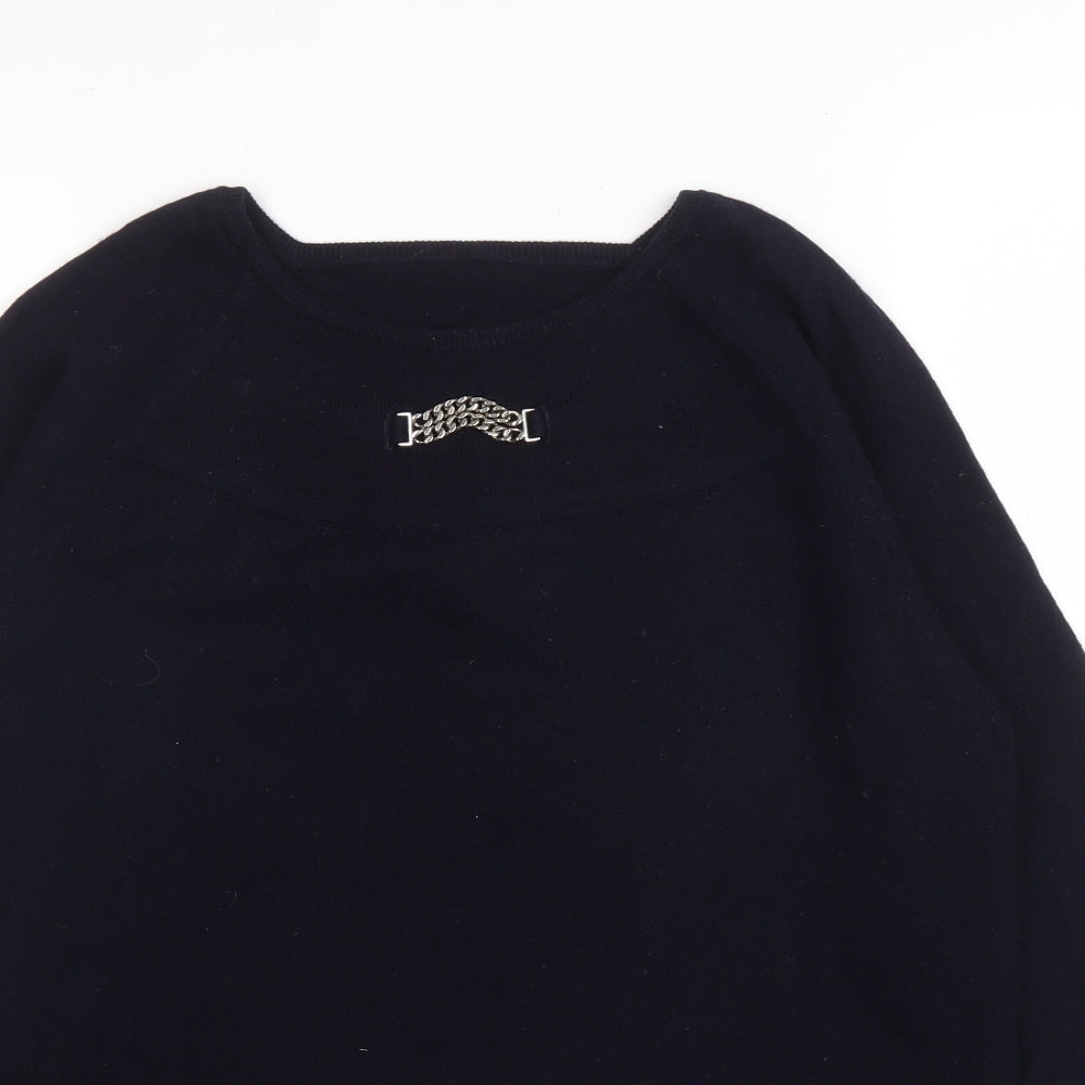 Womens UK Size M Preworn Blue Pullover Jumper