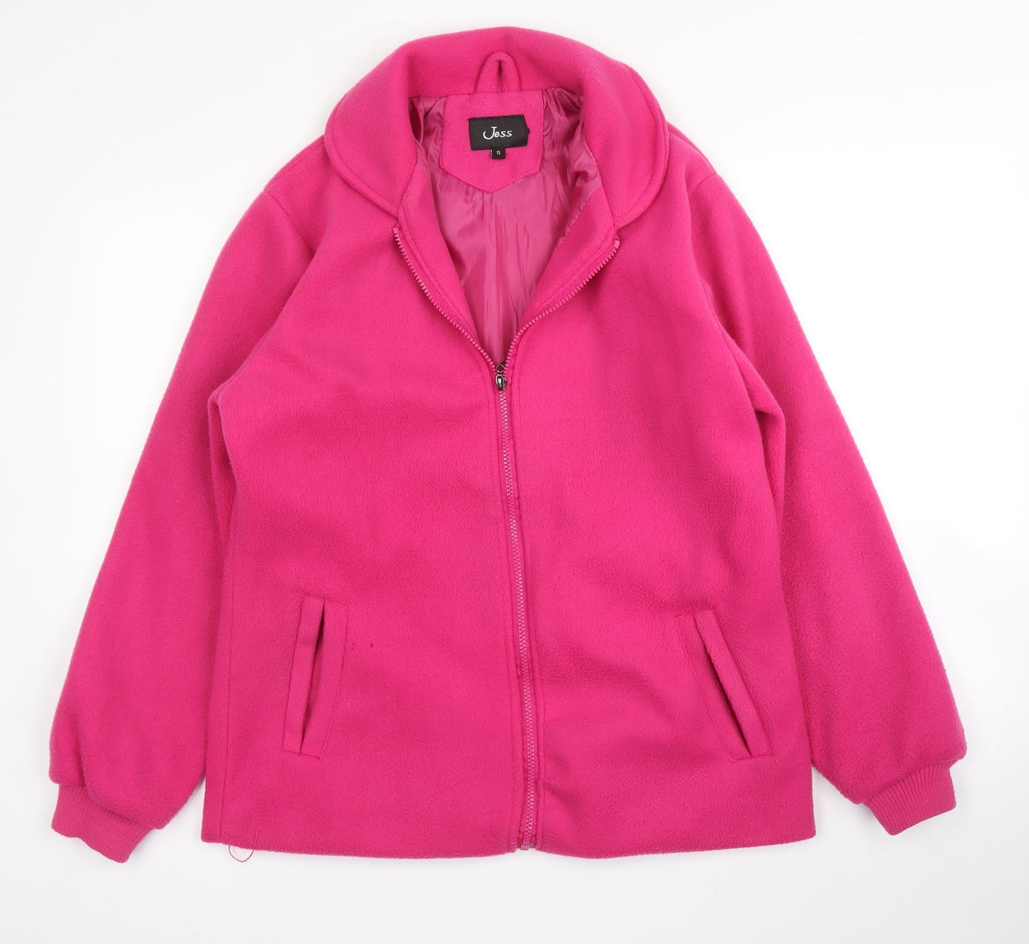 Jess Womens Pink  Fleece Full Zip Jumper Size S