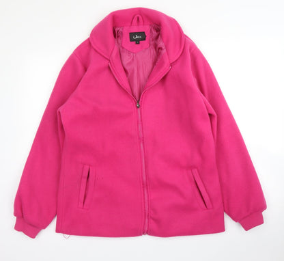 Jess Womens Pink  Fleece Full Zip Jumper Size S