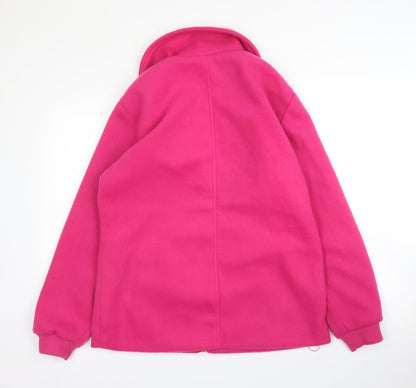 Jess Womens Pink  Fleece Full Zip Jumper Size S