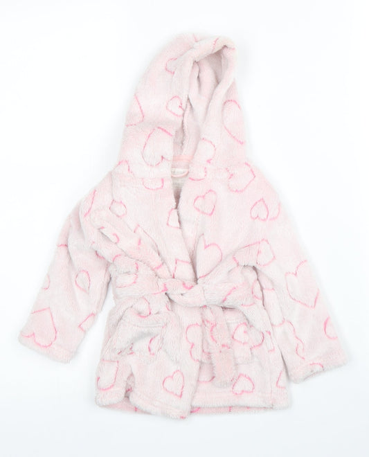 Primark Girls Pink Solid  Capri Robe Size 6-9 Months