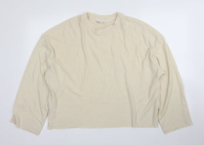 Womens UK Size 16 Topshop Beige Pullover Jumper