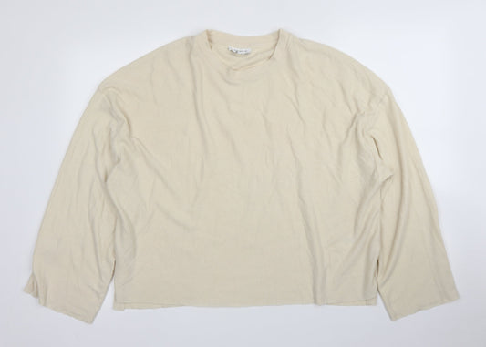 Womens UK Size 16 Topshop Beige Pullover Jumper