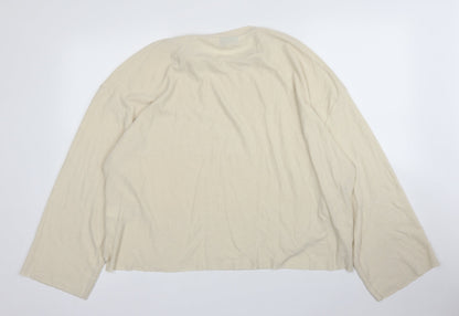 Womens UK Size 16 Topshop Beige Pullover Jumper