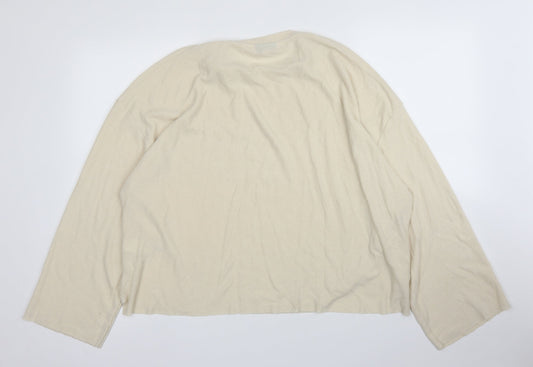 Womens UK Size 16 Topshop Beige Pullover Jumper