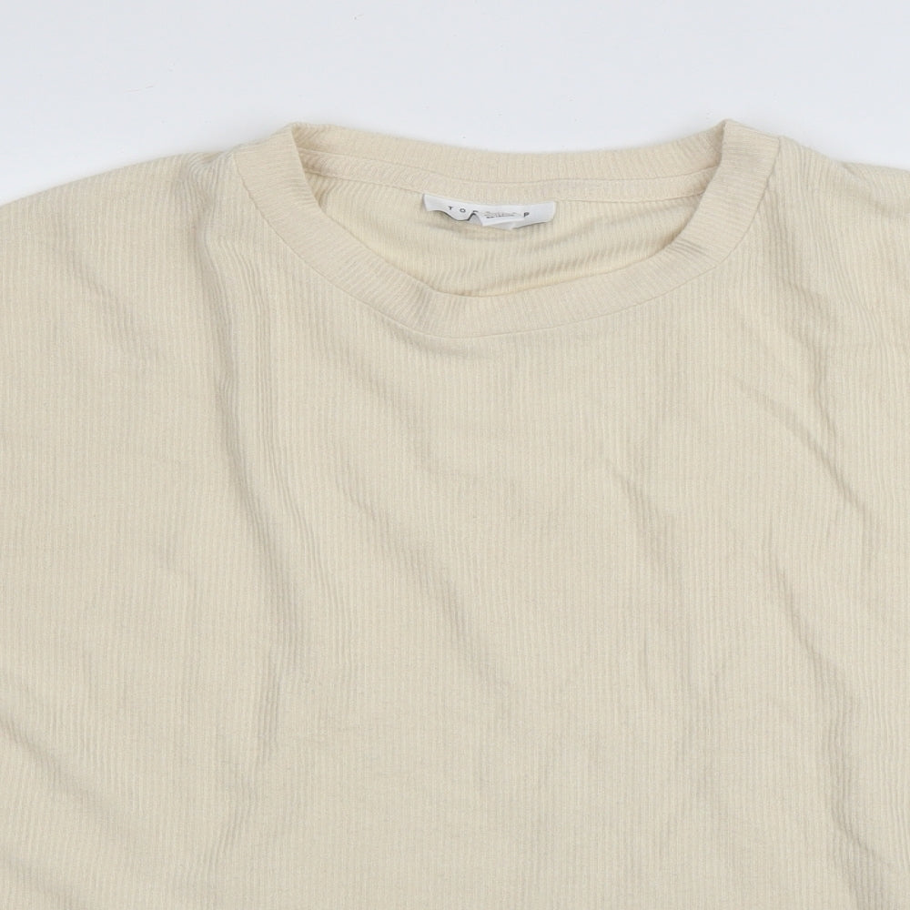 Womens UK Size 16 Topshop Beige Pullover Jumper