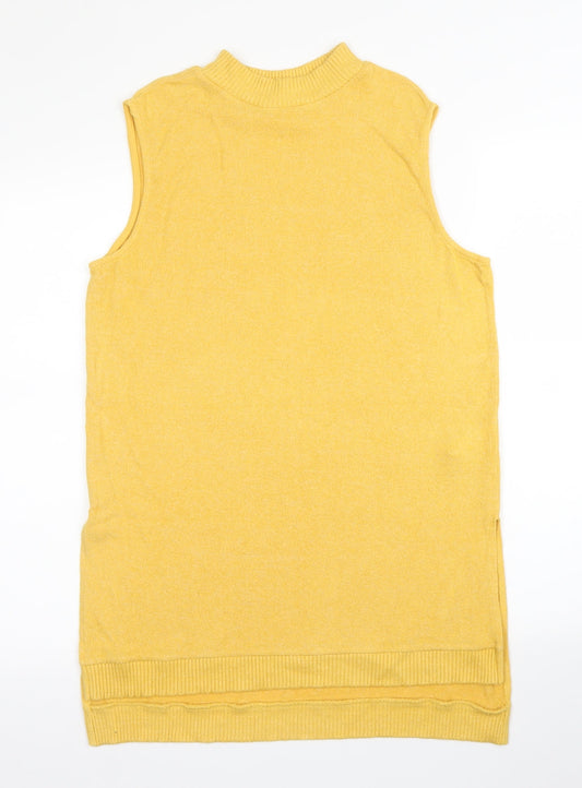Womens UK Size 12 River Island Yellow Vest Jumper