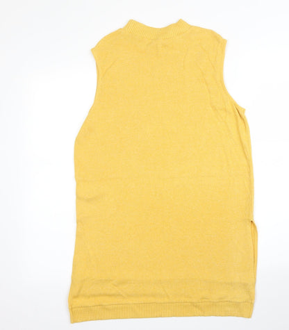 Womens UK Size 12 River Island Yellow Vest Jumper