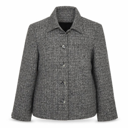 Front view of Evie women’s grey jacket blazer, size UK 12