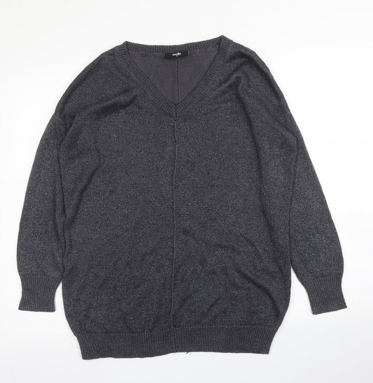 Womens UK Size M Wallis Grey Pullover Jumper