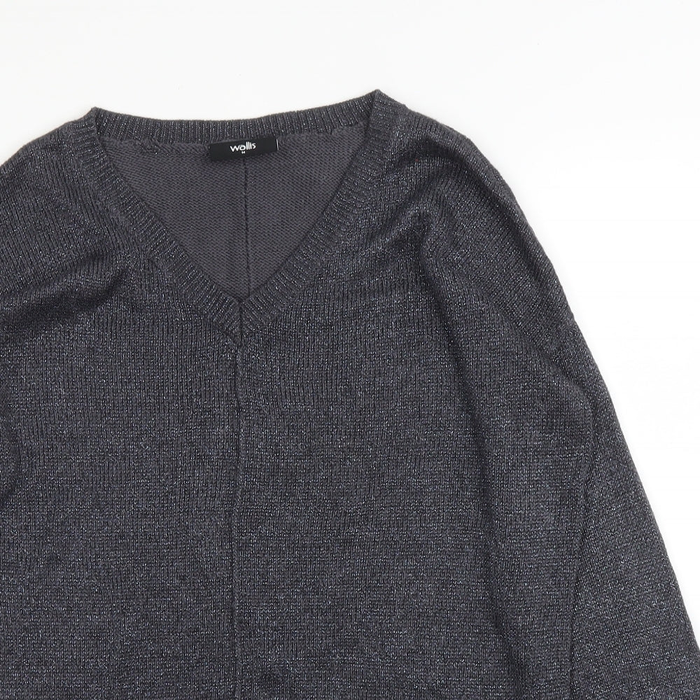 Womens UK Size M Wallis Grey Pullover Jumper
