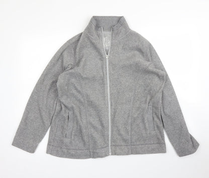 Womens UK Size L Preworn Grey Full Zip Jumper