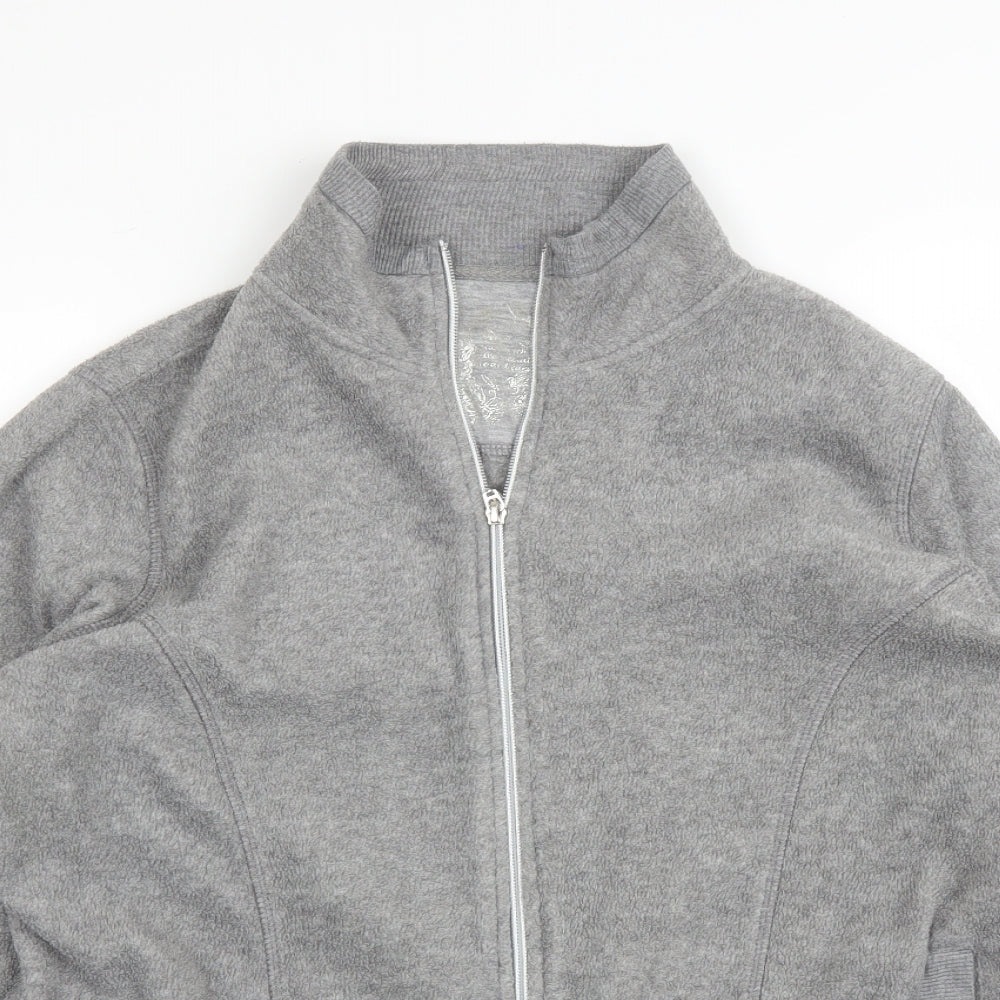 Womens UK Size L Preworn Grey Full Zip Jumper