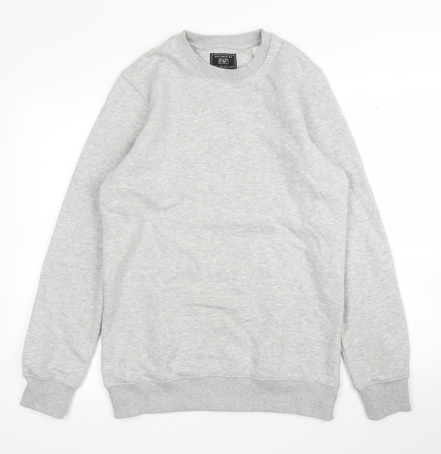 F&F Mens Grey   Pullover Jumper Size S