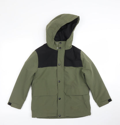 Womens UK Size 8 Zara Green Parka Coat