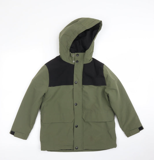 Womens UK Size 8 Zara Green Parka Coat