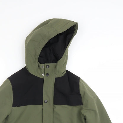 Womens UK Size 8 Zara Green Parka Coat