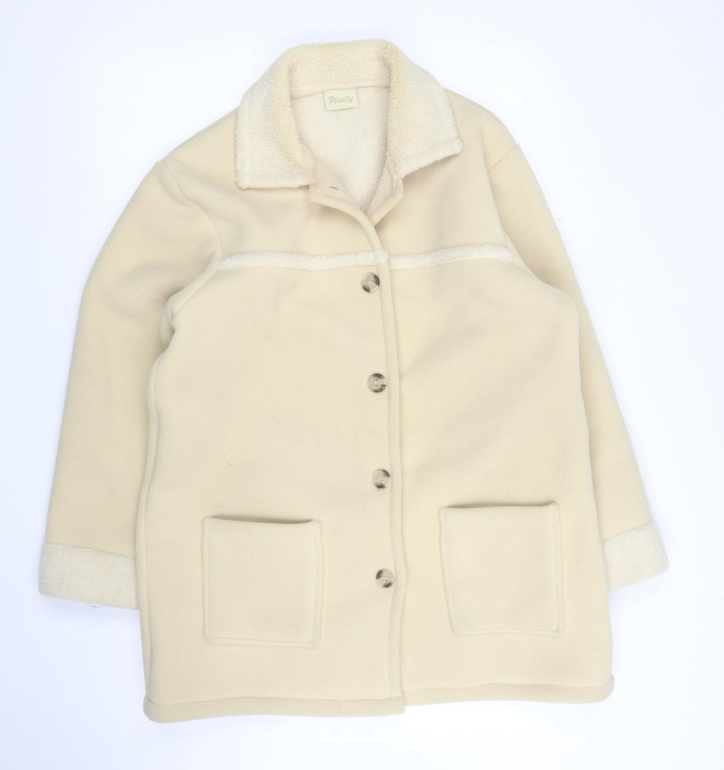 Unity Womens Beige   Overcoat Coat Size 12