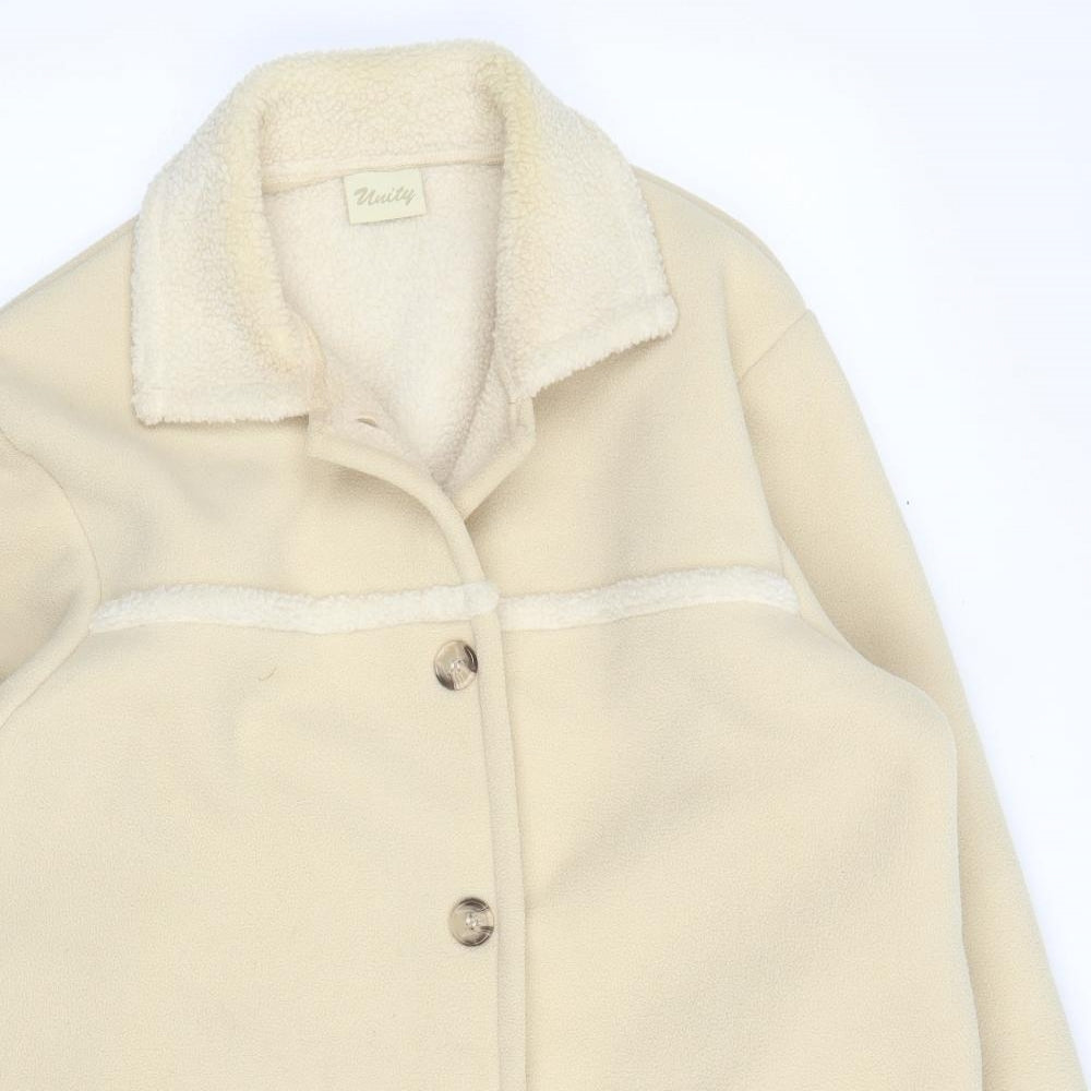 Unity Womens Beige   Overcoat Coat Size 12