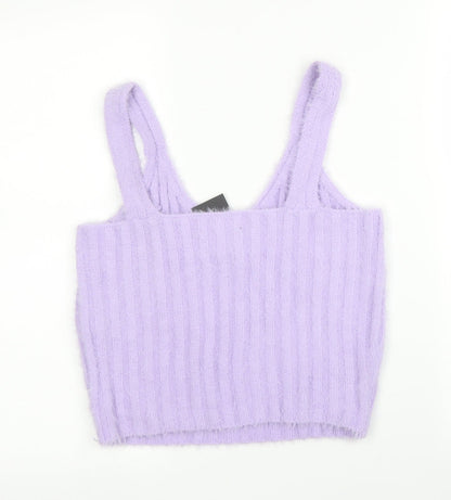 Womens UK Size L New Look Purple Basic Tank