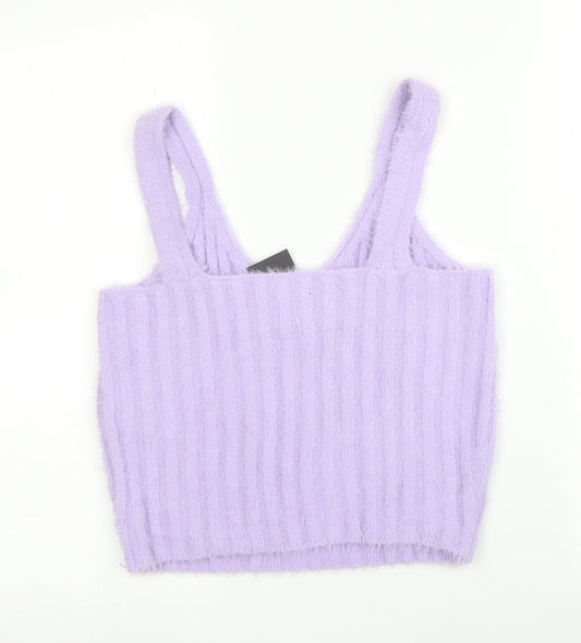 Womens UK Size L New Look Purple Basic Tank