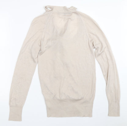 Womens UK Size S French Connection Beige Pullover Jumper